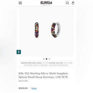 Silver925 earrings multi colored sapphire